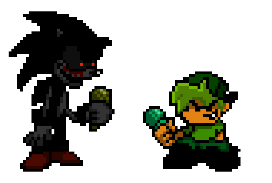 [494b86] FNF - Necro the Hedgehog vs Lil' Green Idle Sprites
