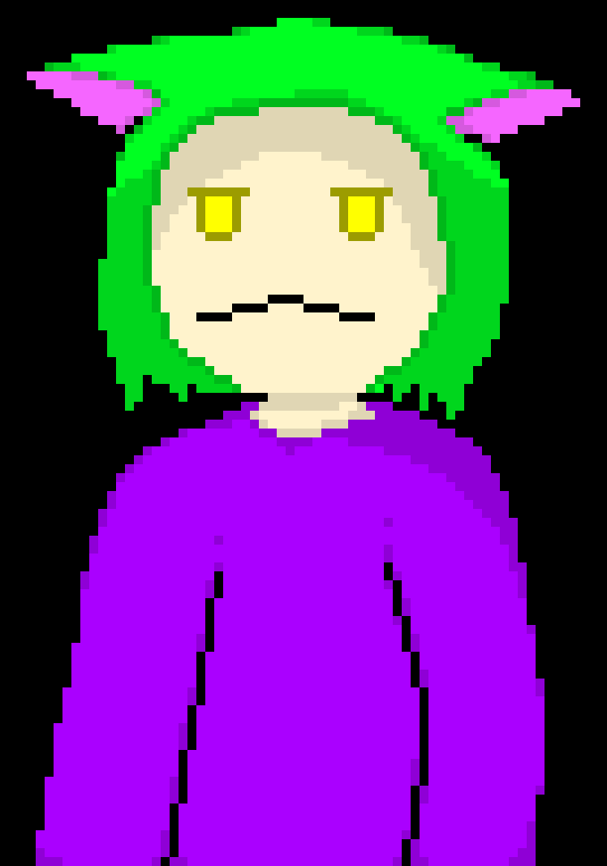 [583245] [[I have given myself colour... Which fun little fact is something, Tairé, doesn't like... So he's actually pure black in white, and he doesn't like showing himself in actual colour...]]