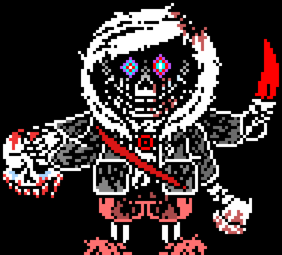 [583245] HA... AND YET... THIS WAS ALL DONE BY SCRATCH..... I HAD A REFRENCE SPRITE YES, BUT STILL... LEGIT EVERYTHING AFTER PHASE ONE WAS DONE BY HAND..... AND MEMORY.... NOT A SINGLE REF SPRITE WAS USED..... AND I ADDED MY OWN CHANGES TO IT.....