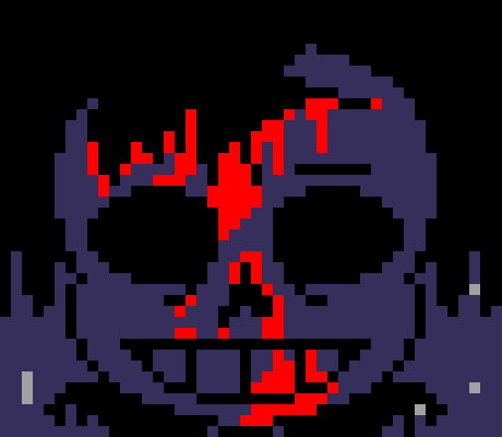 [7ce906] *(Demented walk into the wall, disappearing and reappearing at the park.) -HorrorTale Sans