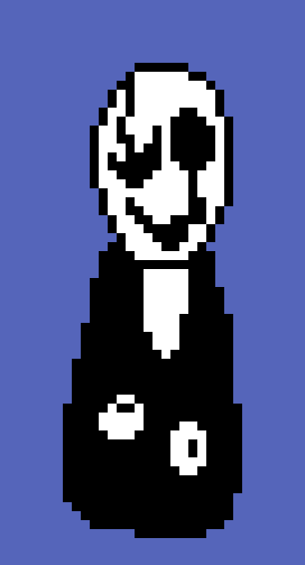 [913a0f] G@5t3r-*Gaster stopped fighting knowing he has won the fight and spares Ez*