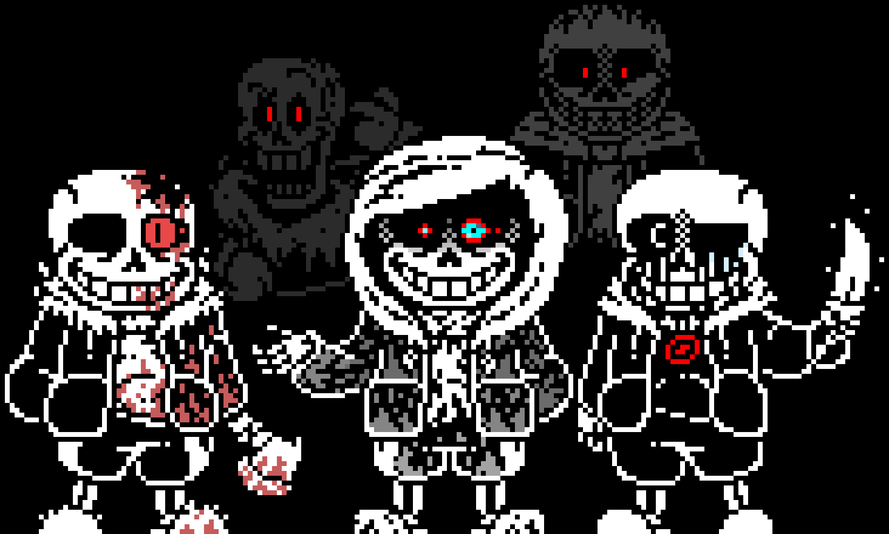 [63ceb7] "Murder Time Trio + Phantom Papyrus & Insanity Sans - [V2.5] | -Terrie