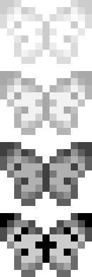 [9b9cad] White Butterfly Pixel Art