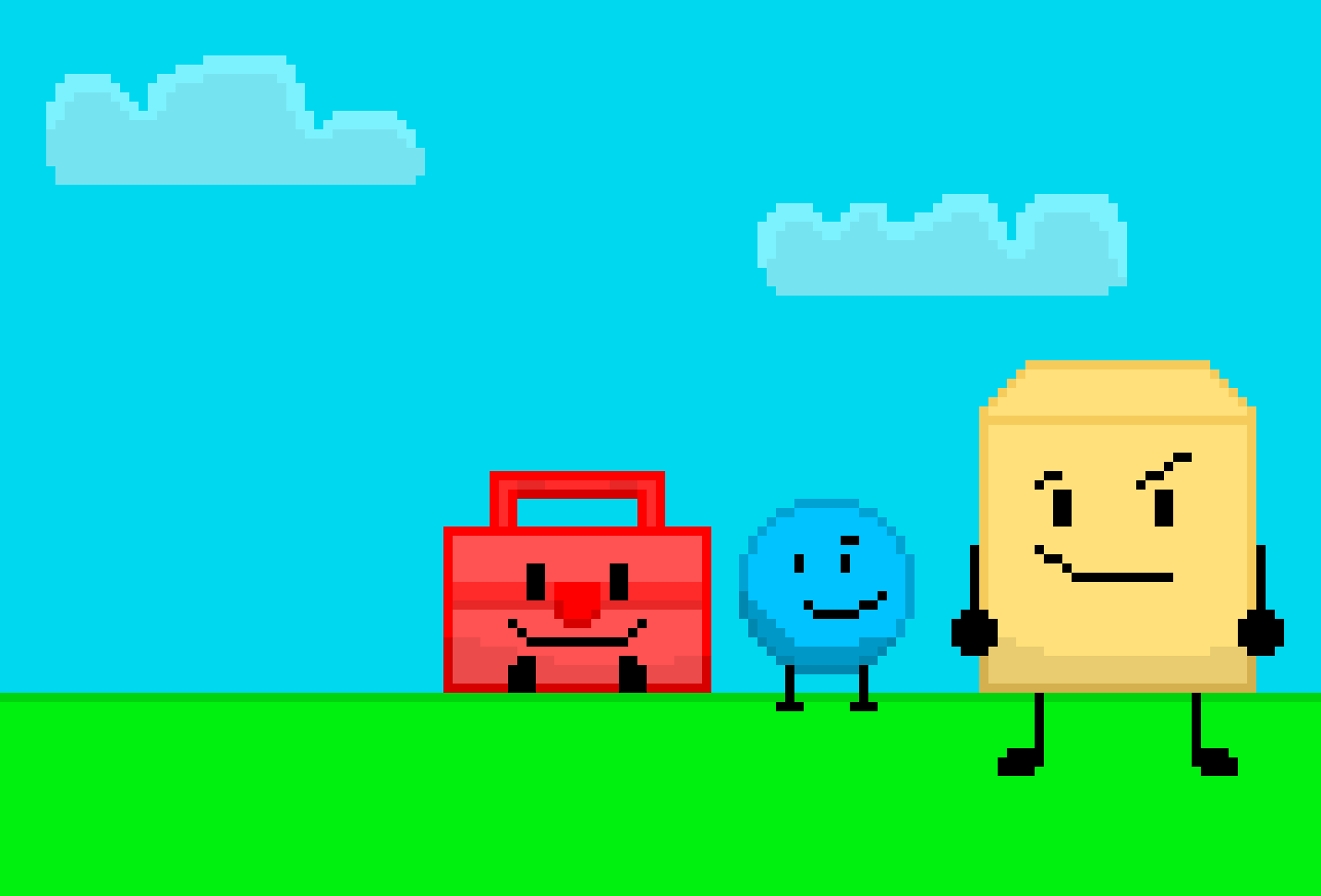 [9664c4] Lunchbox,Blue ball and Naked Blocky