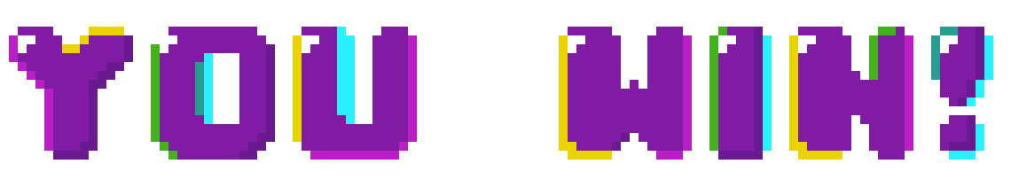 [ada03c] You win! Game over pixel transparent