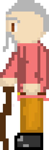 [8581ae] Old Man Face Left