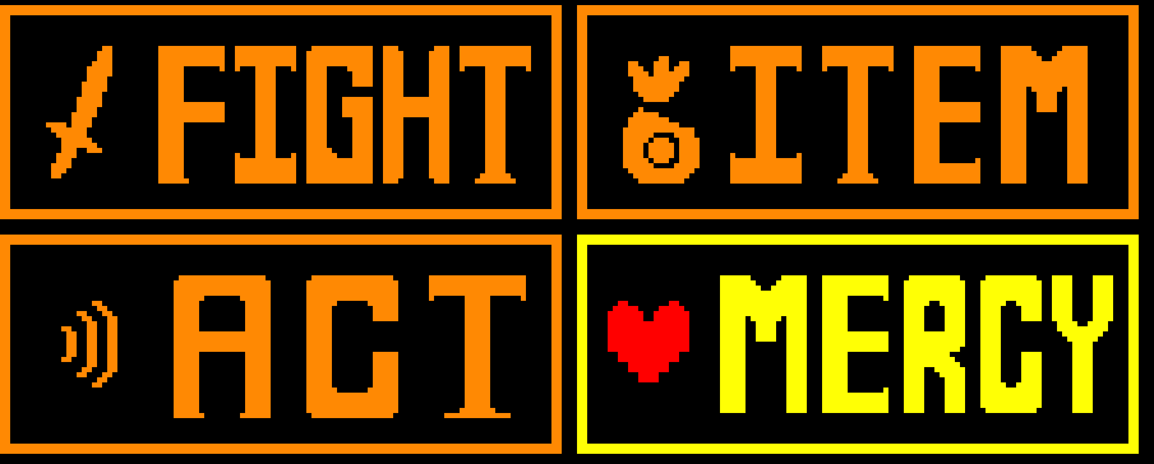 [e00d93] Undertale Battle buttons #usemercy