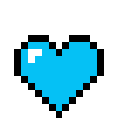 [1cb46a] sky blue heart pixel