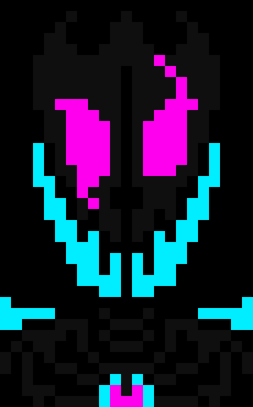 [d0ac6b] -jumps down behind Finx, towering over him-