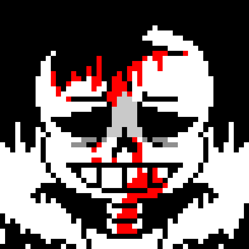 [7ce906] *(He'd sit down, on a sidewalk near an alleyway.) -HorrorTale Sans