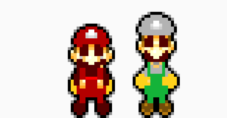 [55ced6] Mario Pixel art but from the NES mario 1