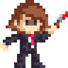 [8de716] *picks up the knife again* You haven't cooperated, this is a betrayal to me. Now you deserve PUNISHMENT!! *slashes at Light's face and cuts a whole chunk of it off*