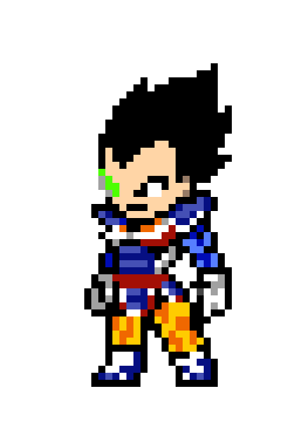 [6b8cb3] What If Goku And Vegeta Were Sent To Earth Pixel Art Vegeta?