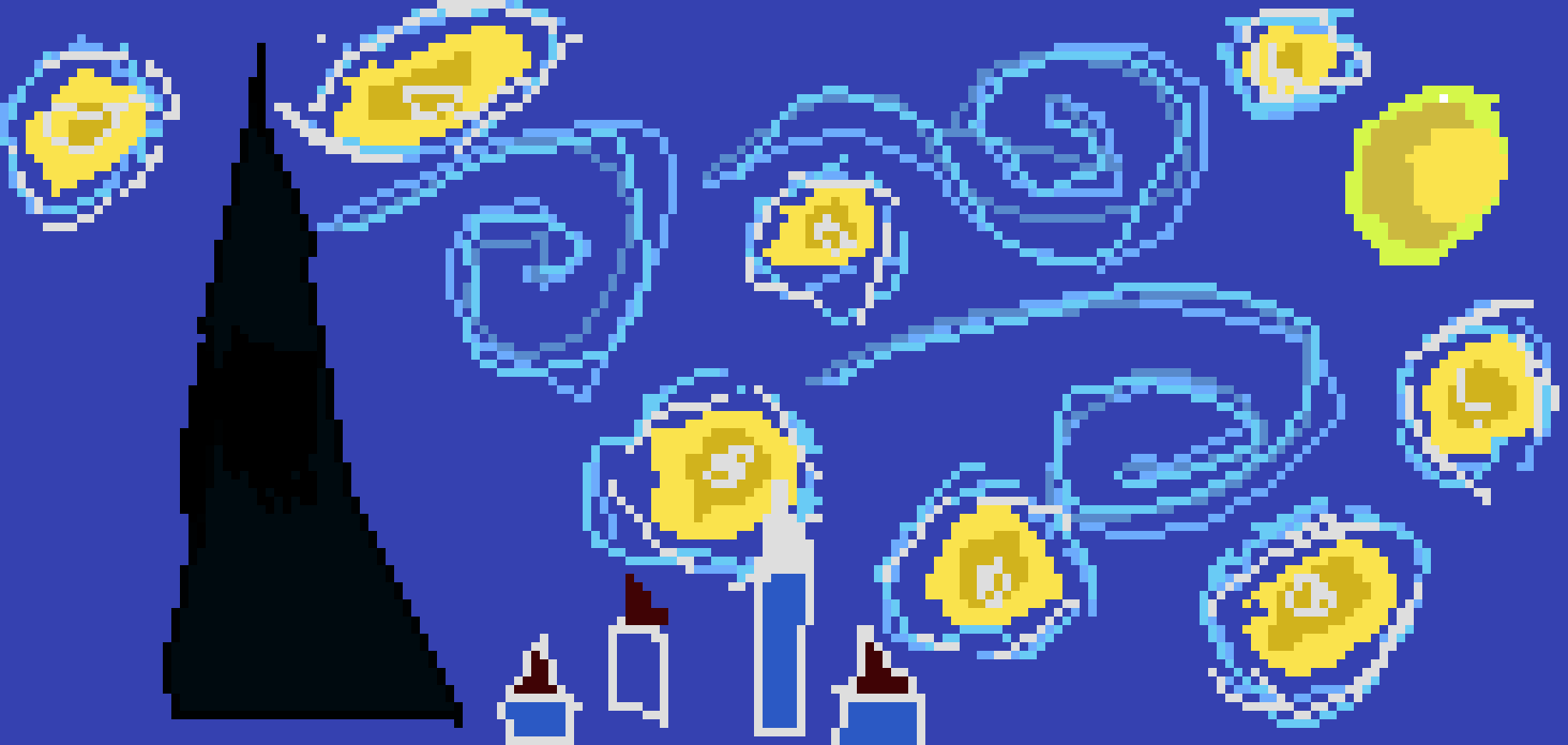 [1a0cf2] The Starry Pixel Night