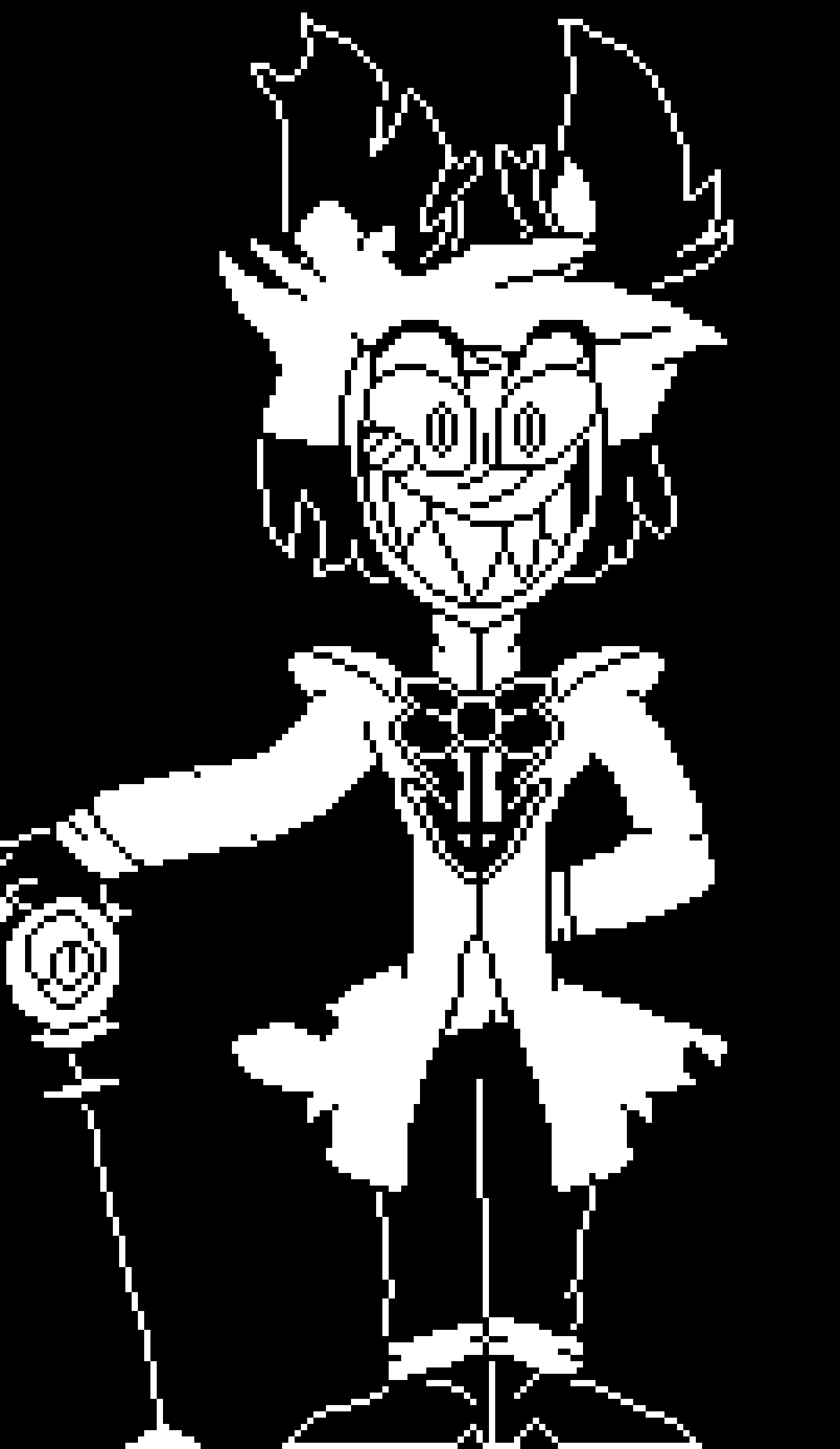 [7b7bce] one second! i am going to go say hi! -walks over to snow- hello there! i am alastor!