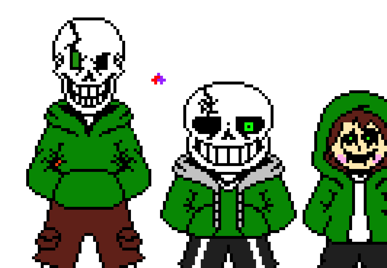 [077f6f] toxic Time Trio Sans Papyrus and Chara