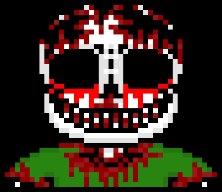 [57dac4] *blasts Chara out of nowhere, when Chara looks at him the first thing they would see is the bloodied Chara Jumper he is wearing* HEHEHEH, ANOTHER ONE?! ANOTHER ONE BITES THE DUST *constantly gaster blaster spamming towards Chara whilst approaching them*