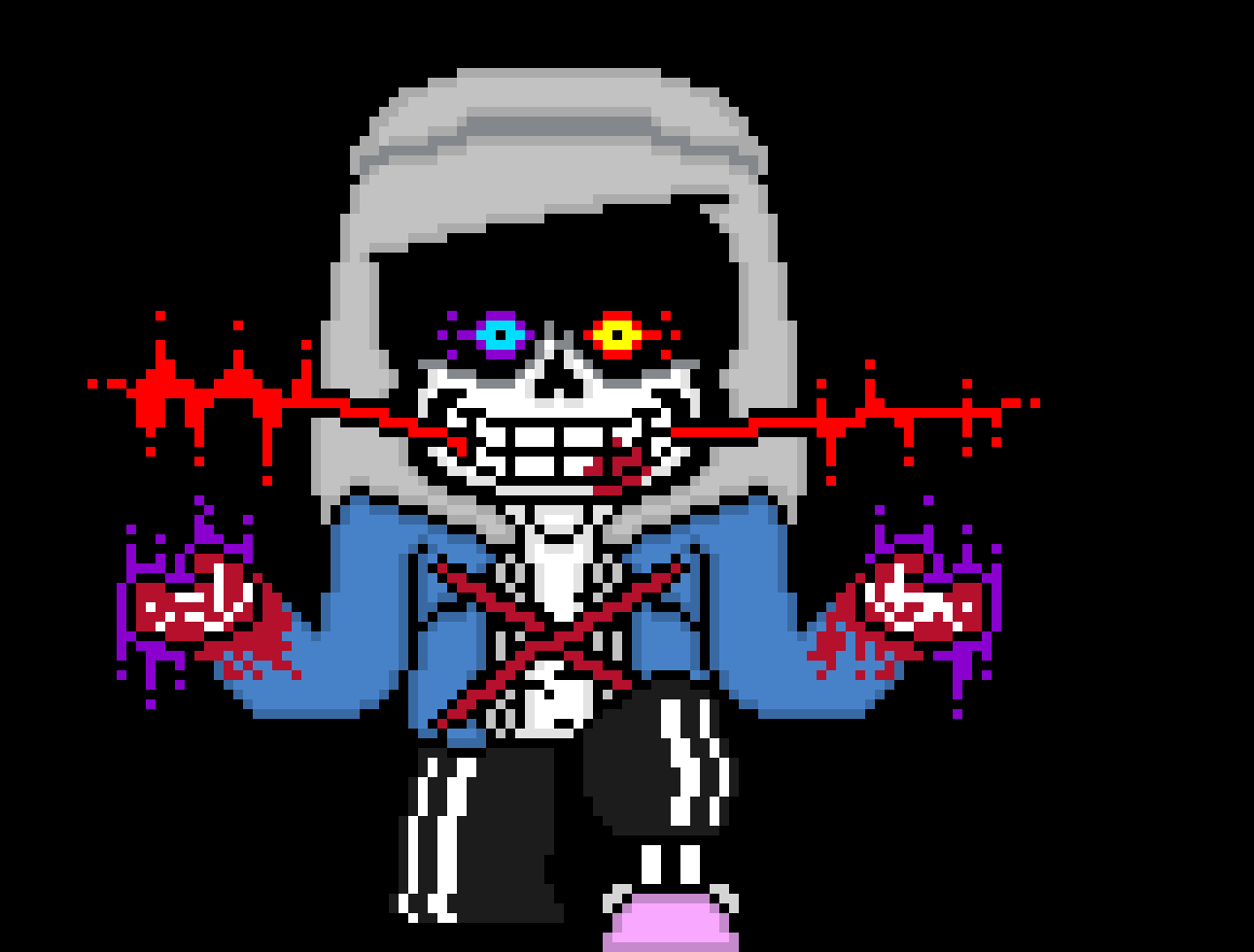 [e8cb42] UnderTale: Last Breath (this is my take where its a second last breath route but gaster didnt help sans so sans went hardcore mode on the human and sans won)