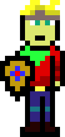 [f943f0] *Rides his shield downhill as if it was a sled*