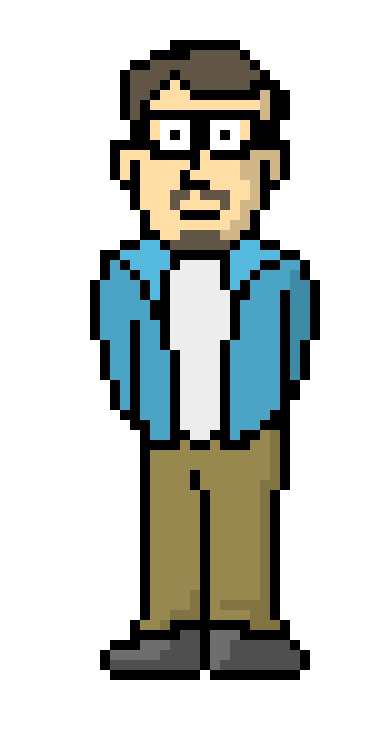 [a82b19] pokemon trainer sprite glasses hand behind