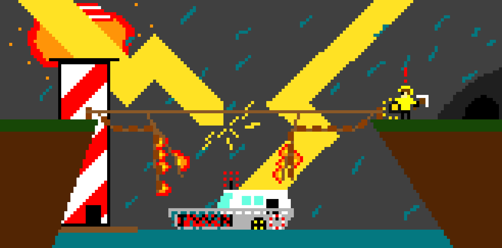 [2bdc2e] Cave and lighthouse