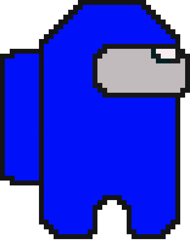 [c4162e] Among Us PIXEL Crewmate (Blue)