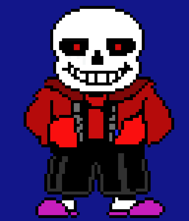 [55425f] (star walking eyes and jacket change color) better - dark Sans