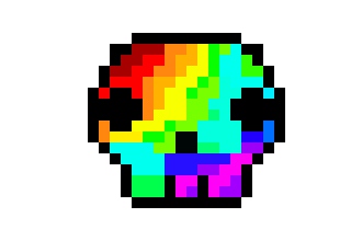 [9664c4] Rainbow skull