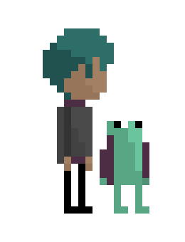 [c837eb] human and phrog side profile