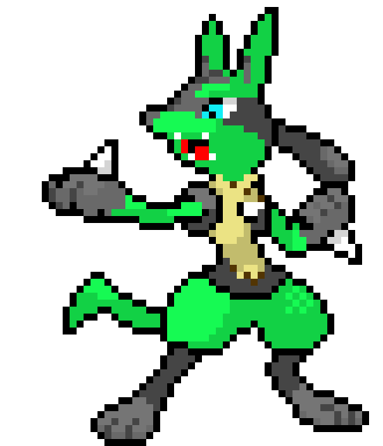 [b8b4e8] Green lucario