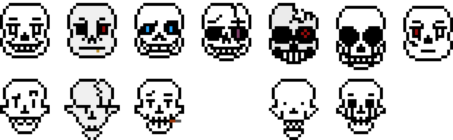 [576d87] Sans & Papyrus Pixel Art.