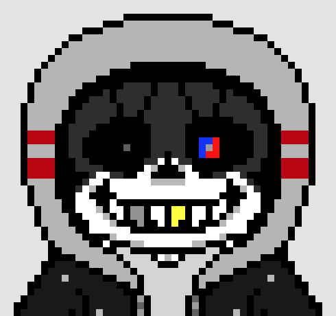 [7ce906] "Basically just the normal Sans, with and without his hood up.... atk50 def30 the hardest monster in the under ground" -HorrorTale Sans
