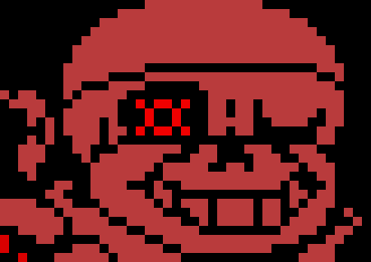 [0860ec] (takes the picture of mettaton sans and ploughs a giant hole into it with his gun) -Zach
