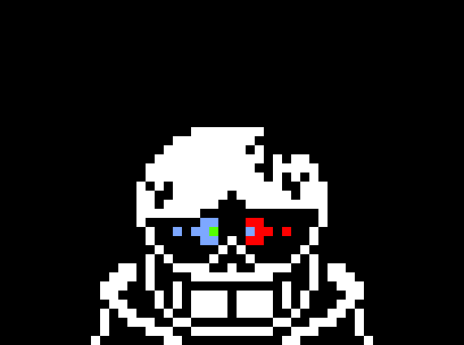 [2d73ea] *He walked around snowdin, scared out of his mind, the fake smile hid it though* "..."