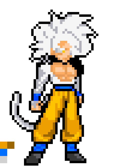 [6b8cb3] Lunar Super Saiyan Ultra Instinct Mastered Goku