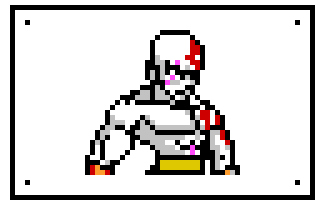 [9664c4] God Of War Pixel Art