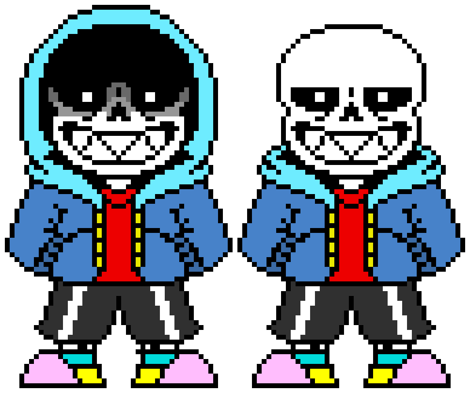 [d6b045] FellTale Sans With and Without Hood