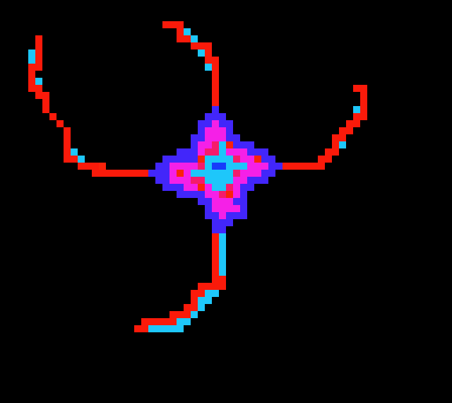 [ed44b7] It looks sad... the big latex looks hurt, it then turns into a pile of glue, the place is dieing... and the light sheds a tear