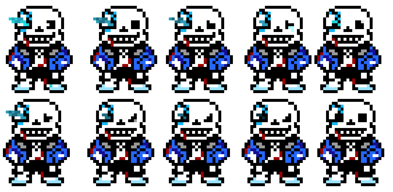 [9664c4] Ten Sans Expressions (Lock Tale)