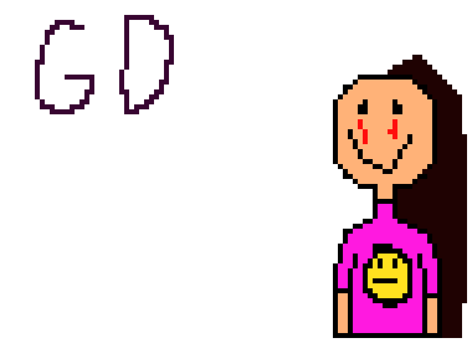 [9664c4] Girl With Bloody Eyes Pixel Art