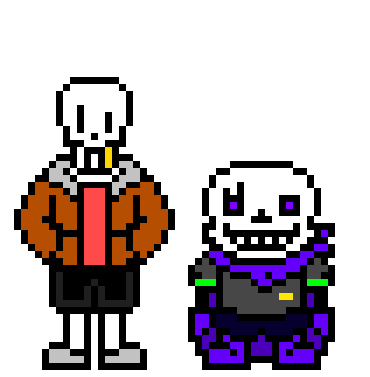 [b60944] fellswap x underswap sans and papyrus 