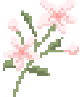 [9b9cad] Pink Flower Pixel Art