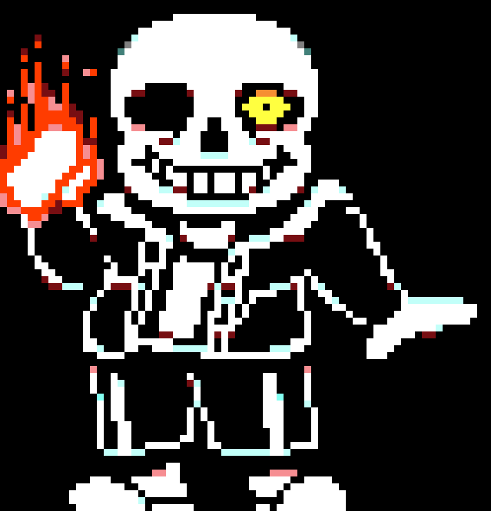 [6a27ef] *id summon a massive blaster at the last second to counter the blasters* ..- Determined sans