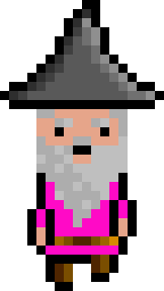 [bb0007] Pixel Wizard Pink Jumping AniF1