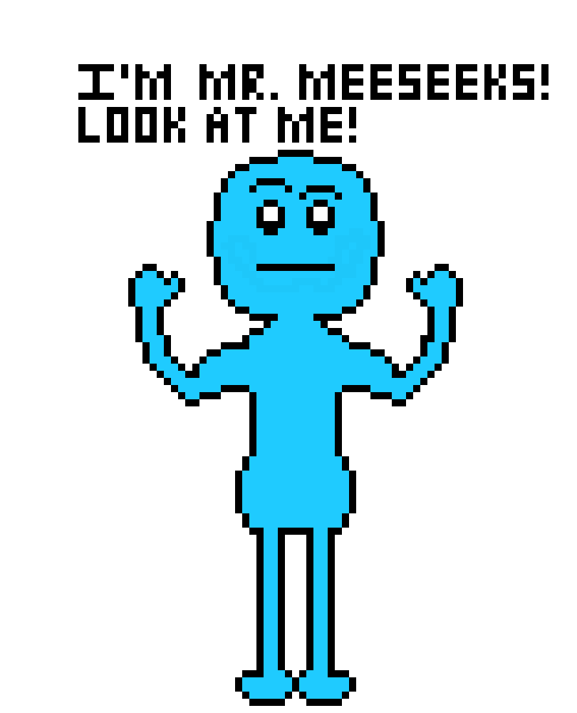 [eb4013] I`m Mr. Meeseeks! Also, should I remove the bandana and headband or keep Alze`s identity hidden?