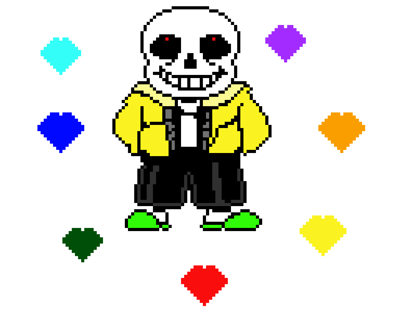 [ae7706] sans with all 7 chaos souls in his super form