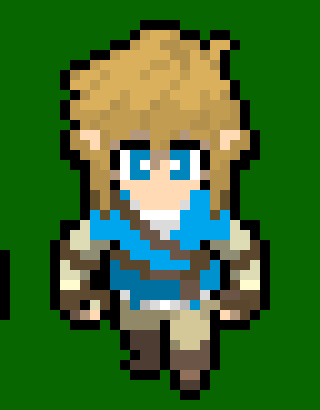 [4fc7b6] -he gets his weapons and walks around the forest-  -Link (cleetus)