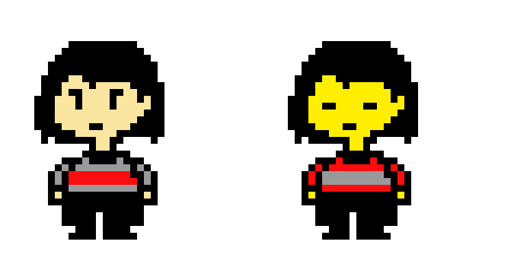 [73cb57] Chara and Frisk sprite (Underfell)