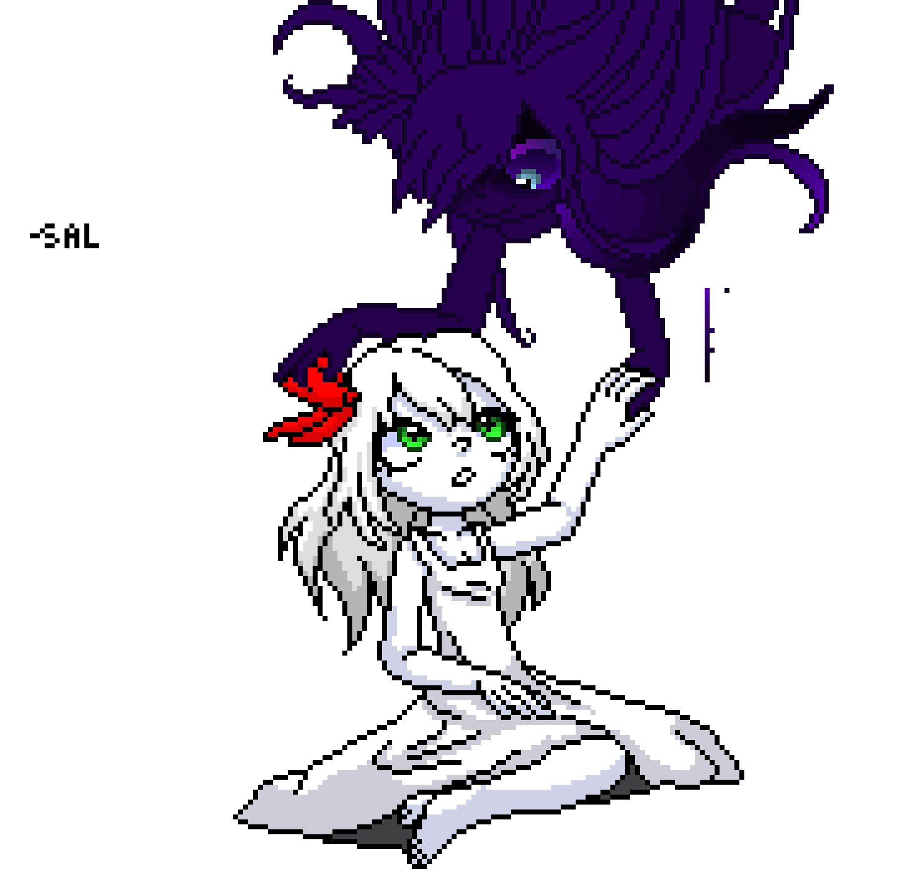 [f7c573] She Melted Into The Night(?) -SAL, i did some shading to the shadow and edited the hair and part of it is now its leg and dress