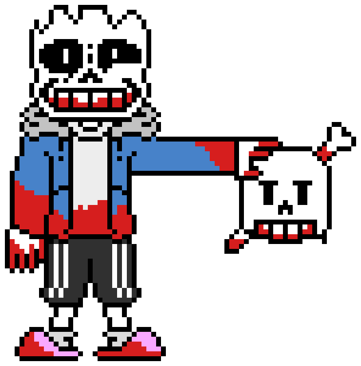 [d6b045] Insanity Sans (Holding Paps head)